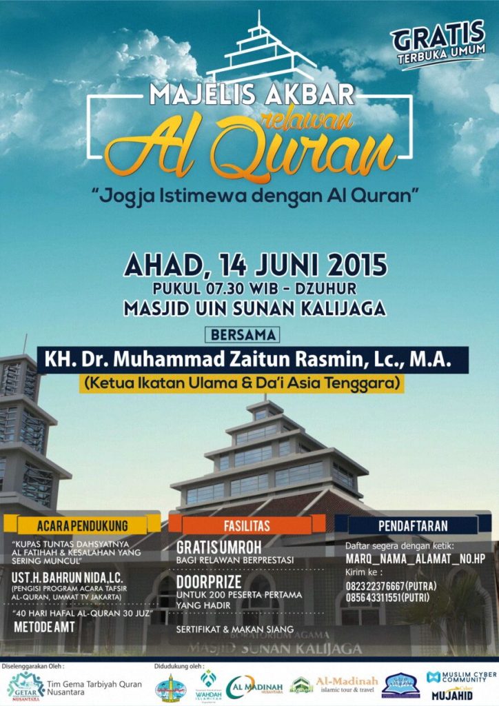 Majelis Akbar Relawan Al Quran Jogja UIN SUKA